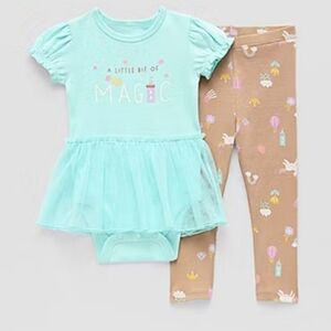 Okie Dokie Aqua and Tan Kids Matching Set